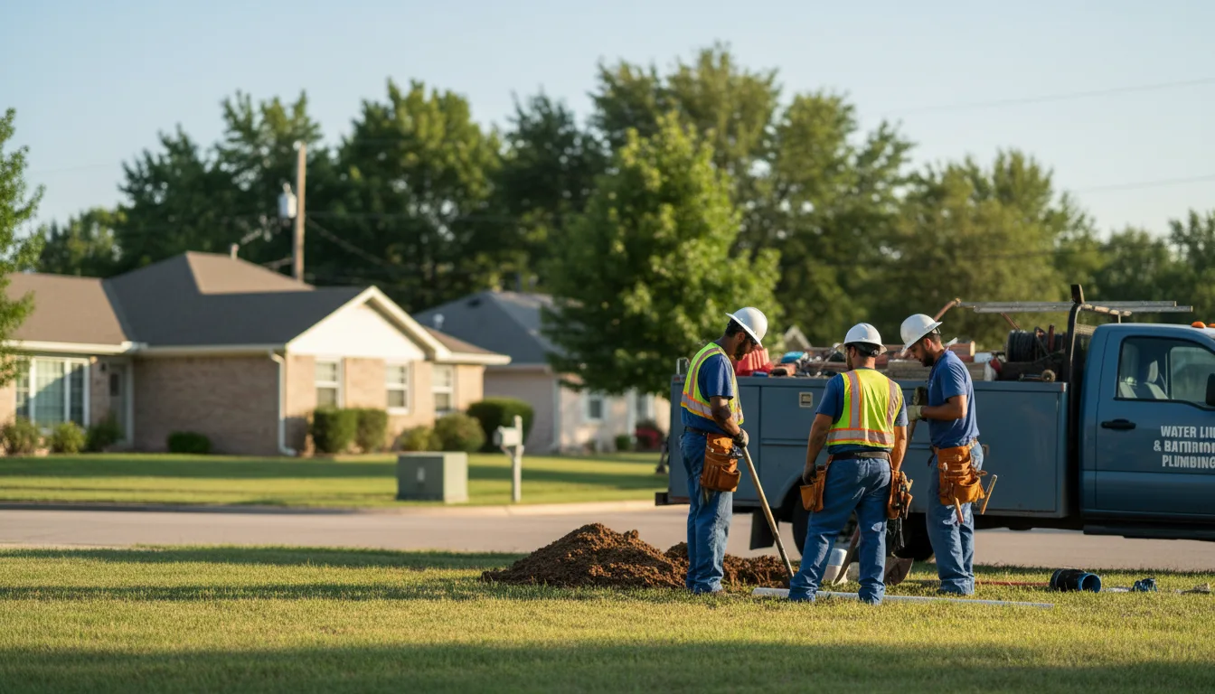 Residential water line and bathroom plumbing service in Elizabeth, PA